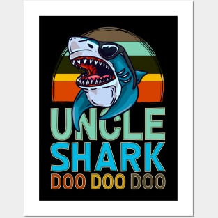 Uncle Shark Doo Doo Uncle Gifts Posters and Art